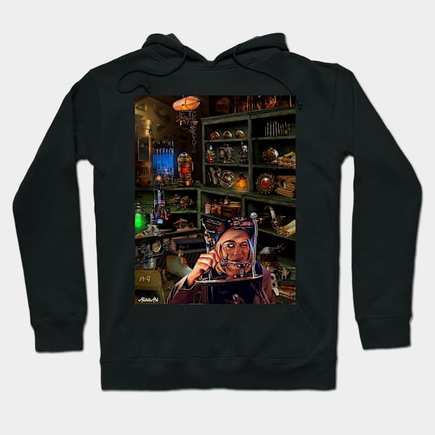 Doctor's workshop / Steampunk 13th Hoodie by AlisiaArt